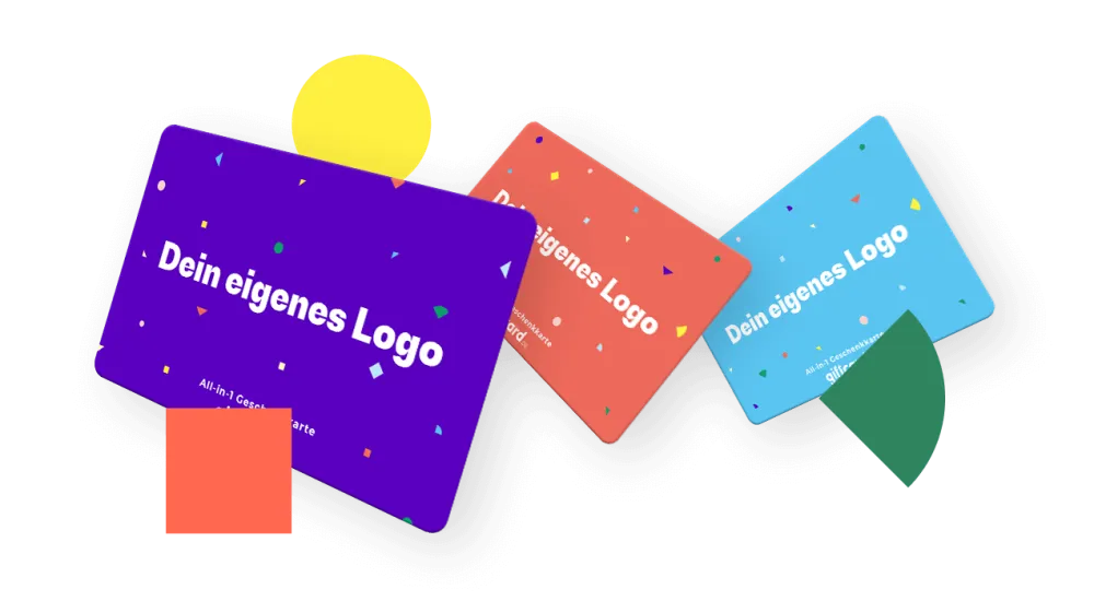 Personalisierte Geschenkkarten mit Unternehmenslogo